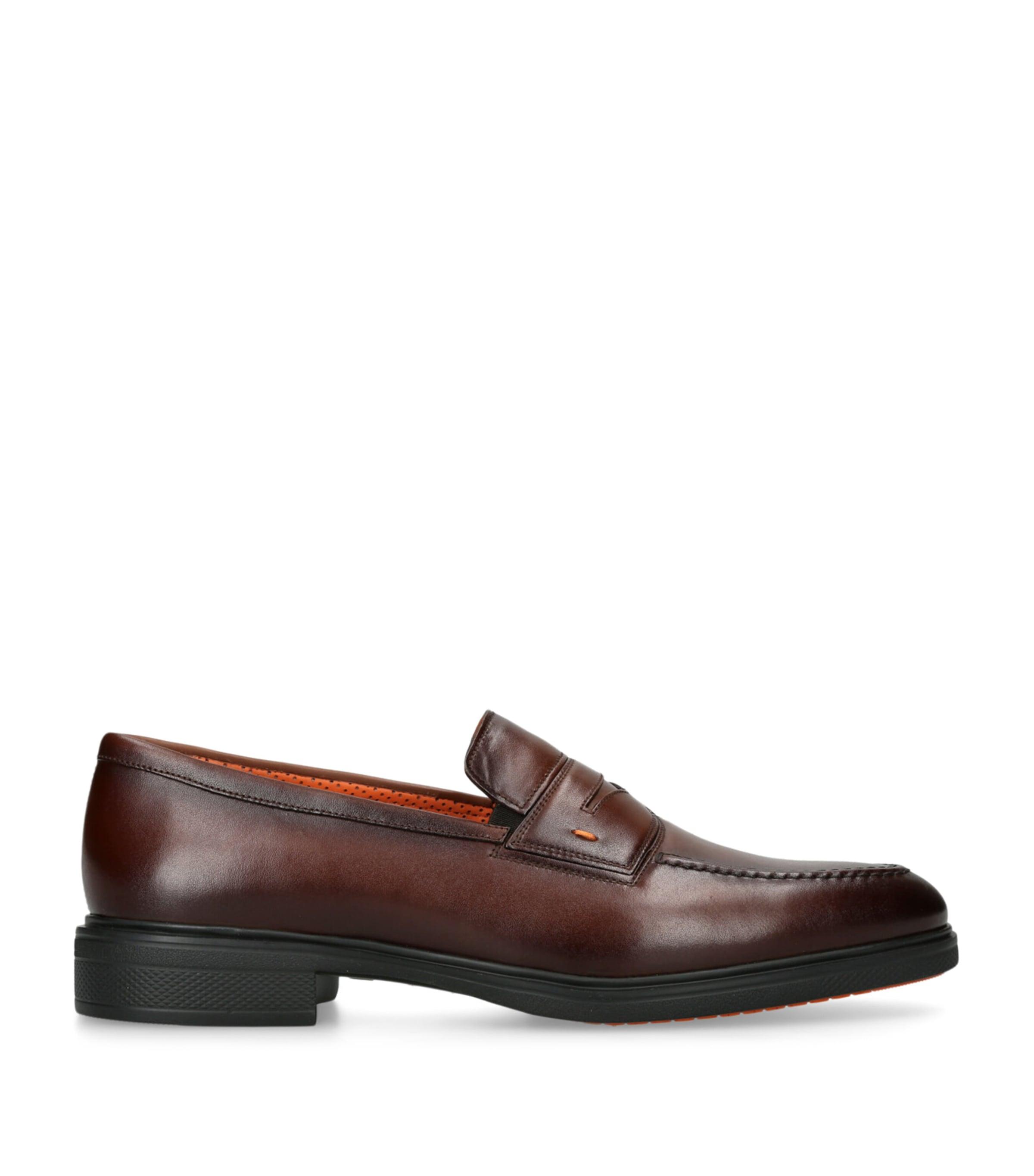 Leather Easy Penny Loafers by SANTONI