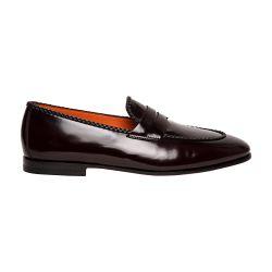 Leather penny loafers by SANTONI