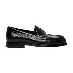 Leather penny loafers by SANTONI