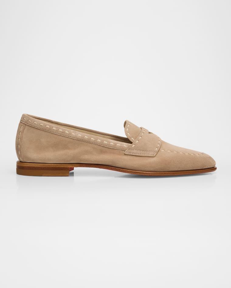 Marlene Suede Penny Loafers by SANTONI