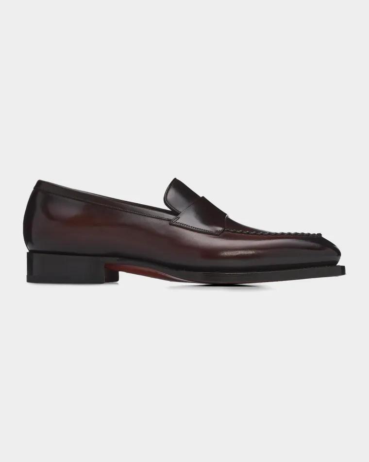 Men's Arco Leather Loafers by SANTONI