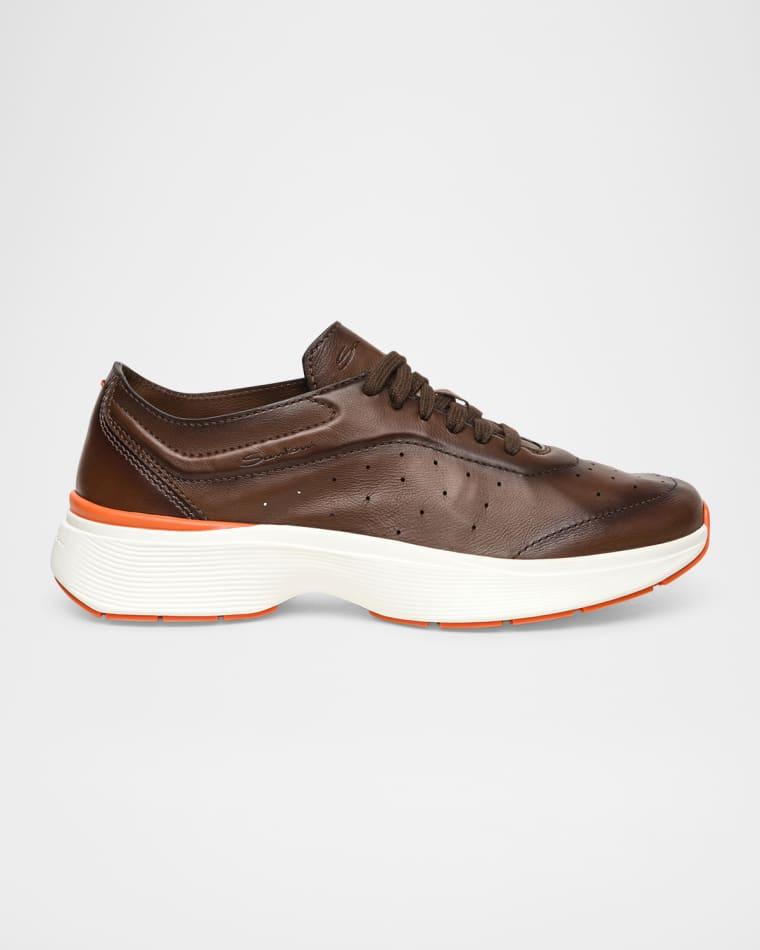 Men's Bounce Lambskin Runner Sneakers by SANTONI