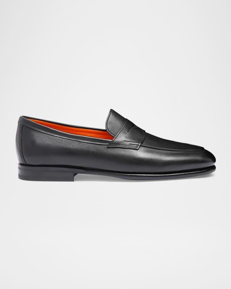 Men's Carlo Leather Penny Loafers by SANTONI