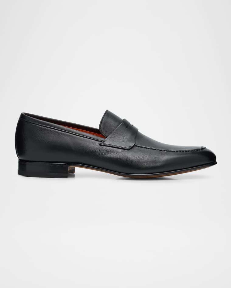 Men's Darius Leather Penny Loafers by SANTONI