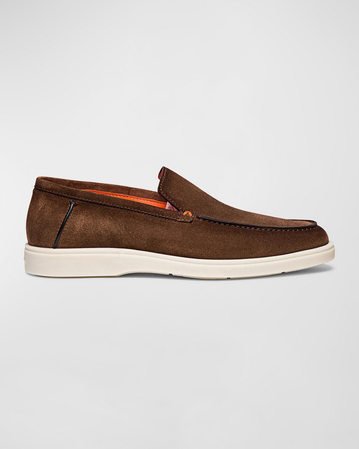 Men's Detroit Suede Sneaker Loafers by SANTONI