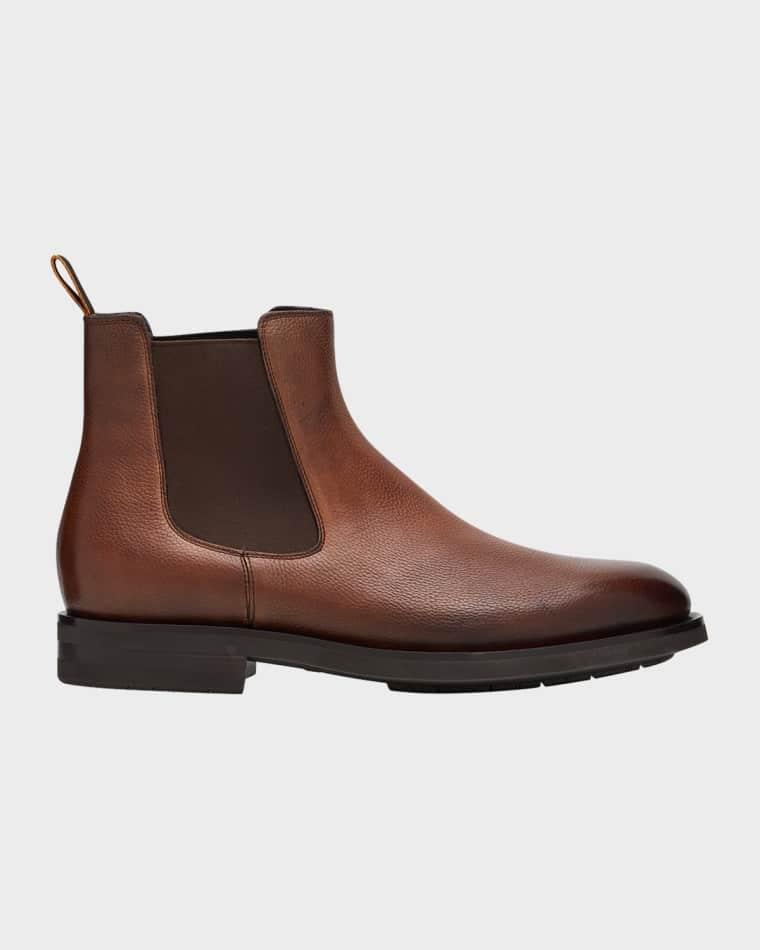 Men's Enver Casual Leather Chelsea Boots by SANTONI
