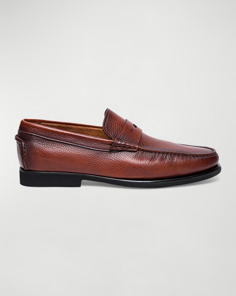 Men's Ikangia Leather Penny Loafers by SANTONI