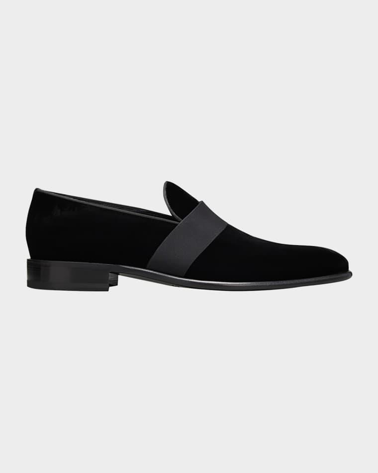 Men's Isomer Grosgrain Velvet Formal Loafers by SANTONI