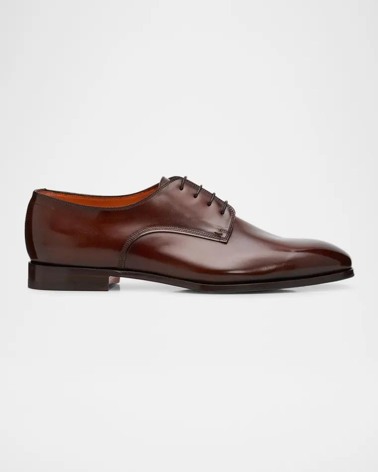 Men's Leather Derby Shoes by SANTONI