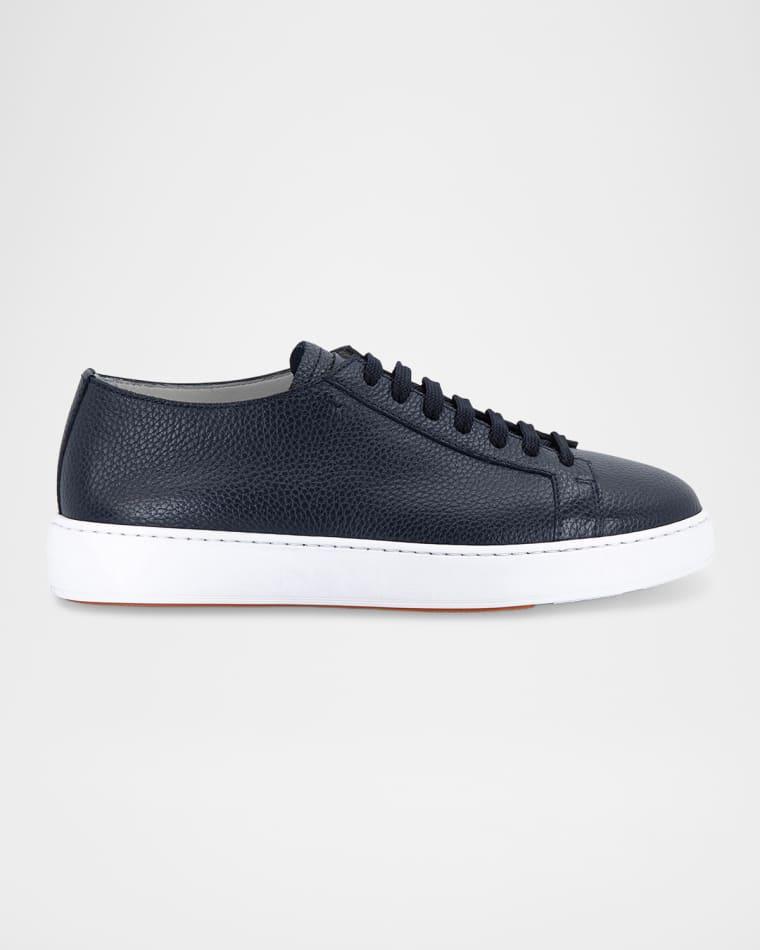 Men's Leather Low-Top Sneakers by SANTONI