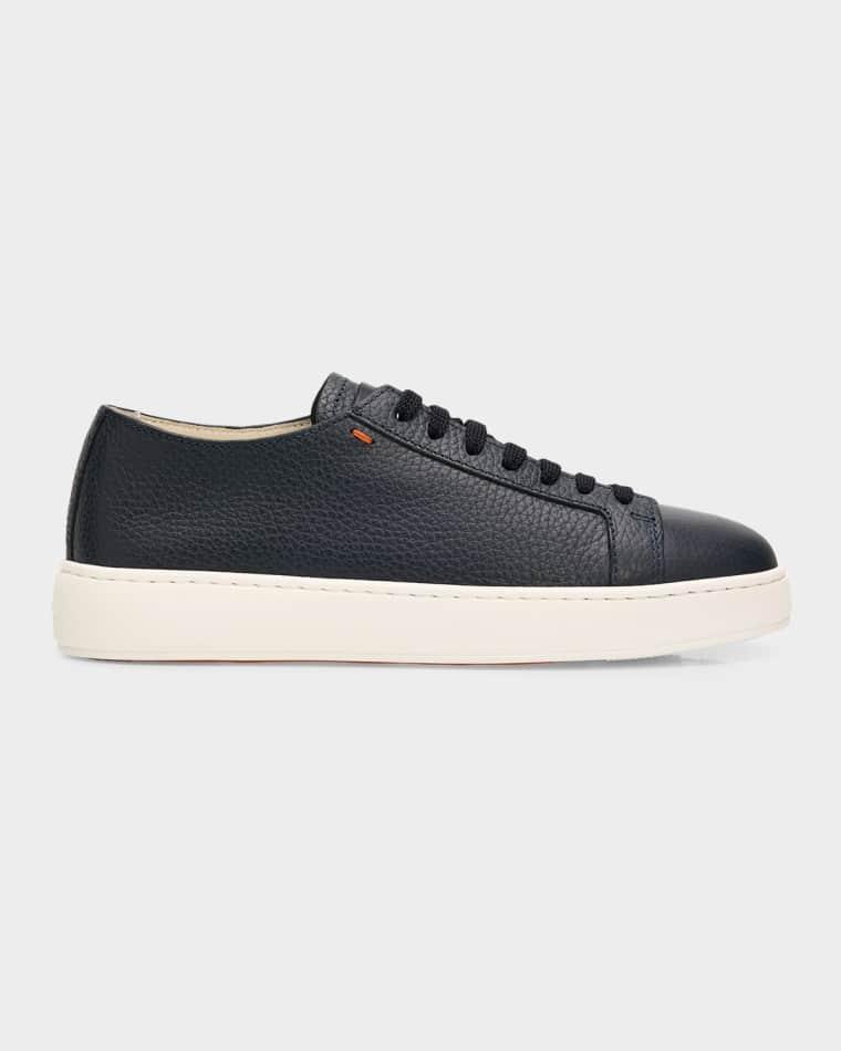 Men's Leather Low-Top Sneakers by SANTONI