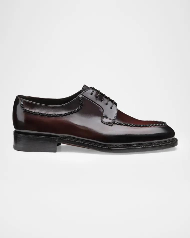 Men's Meraviglia Leather Derby Shoes by SANTONI