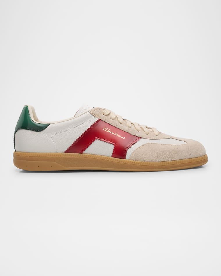 Men's Olympic Leather Low-Top Sneakers by SANTONI