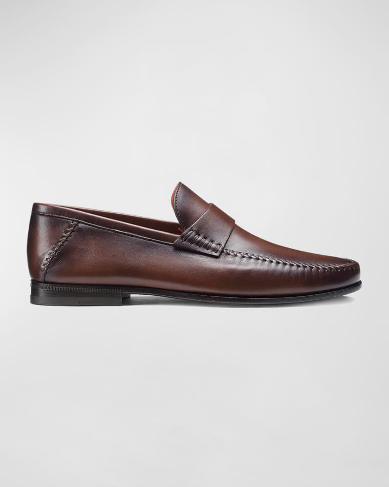 Men's Paine Whipstitched Leather Loafers by SANTONI