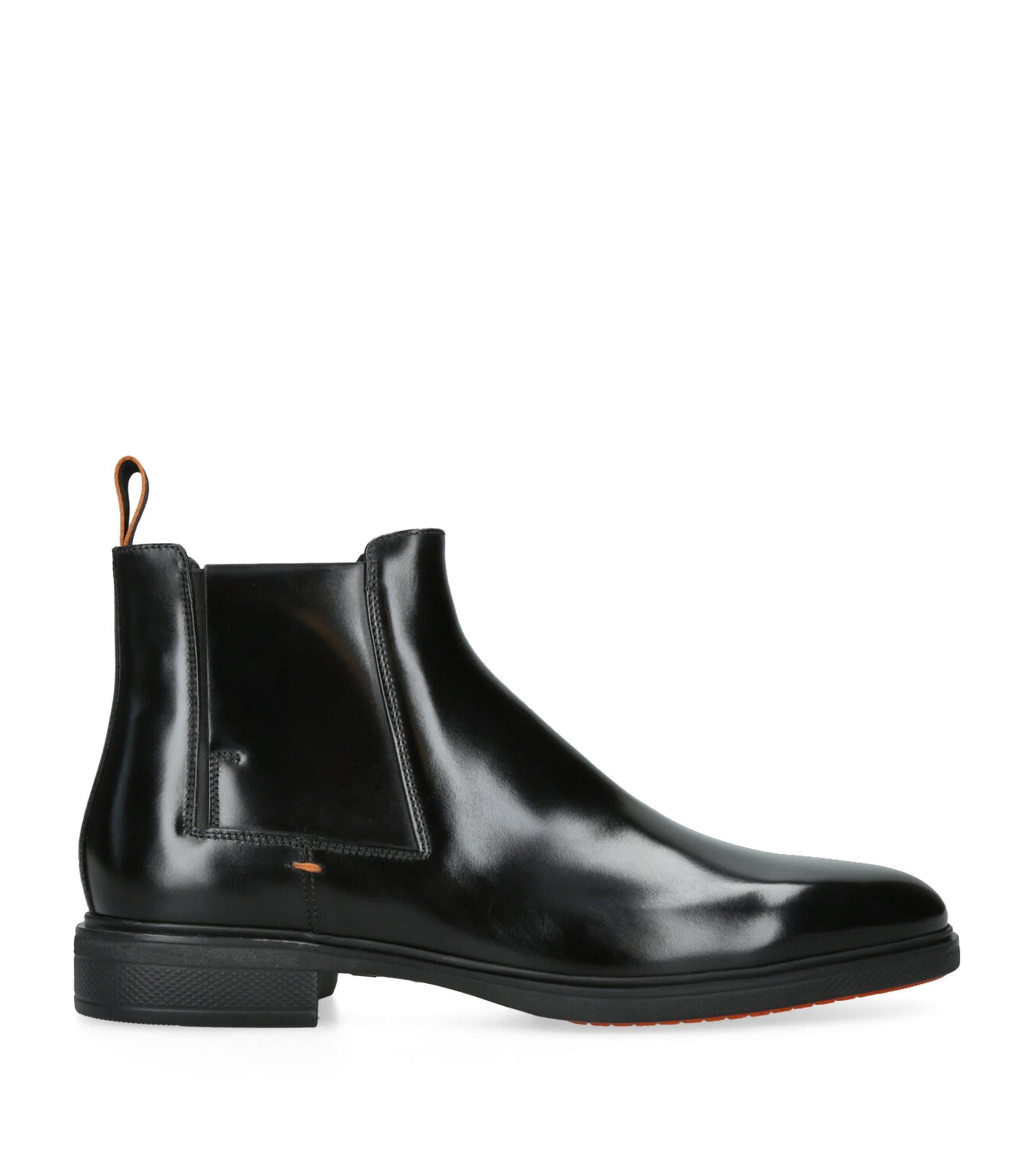 Santoni Leather Easy-On Chelsea Boots by SANTONI