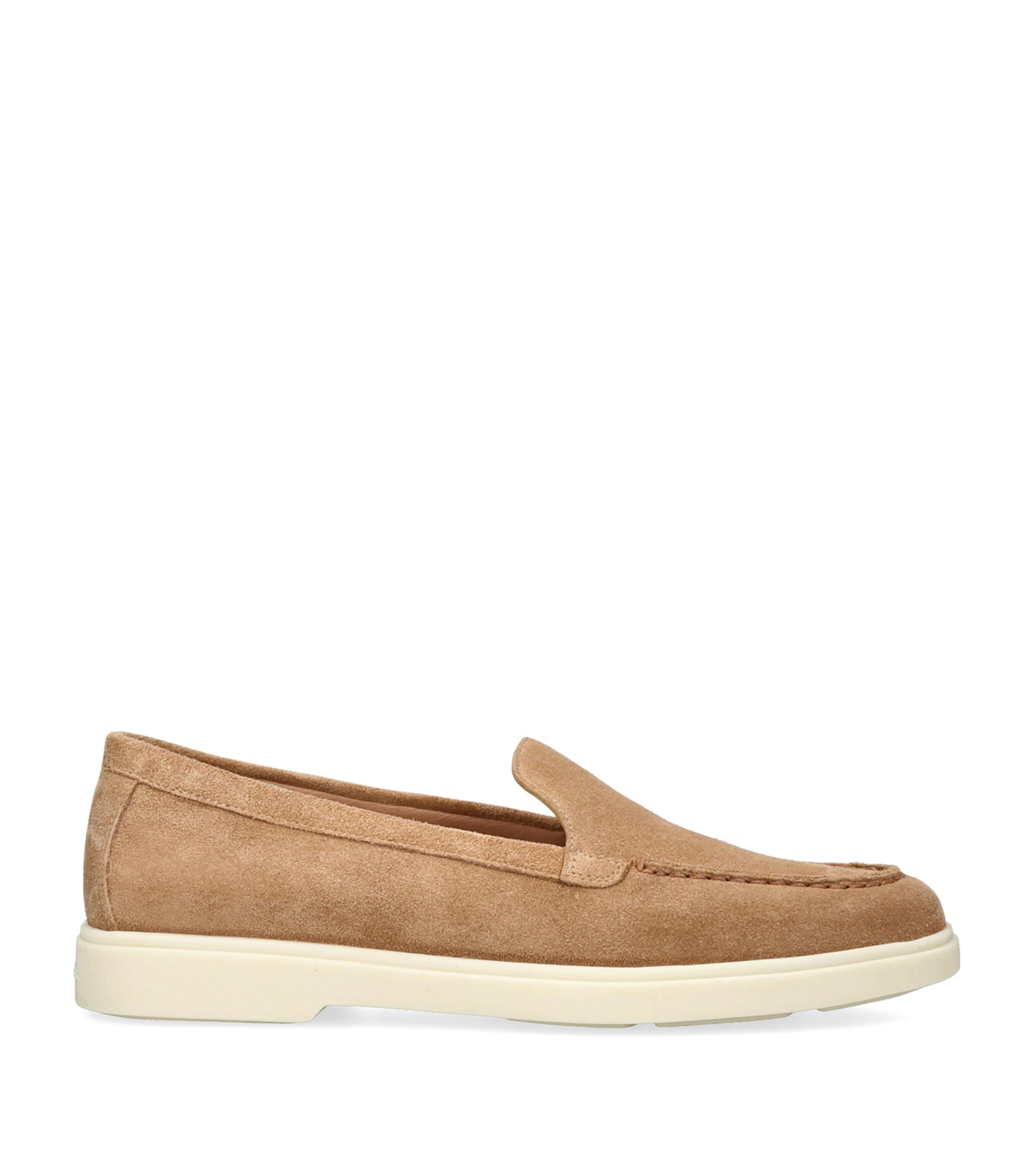 Santoni Suede Detroit Loafers by SANTONI