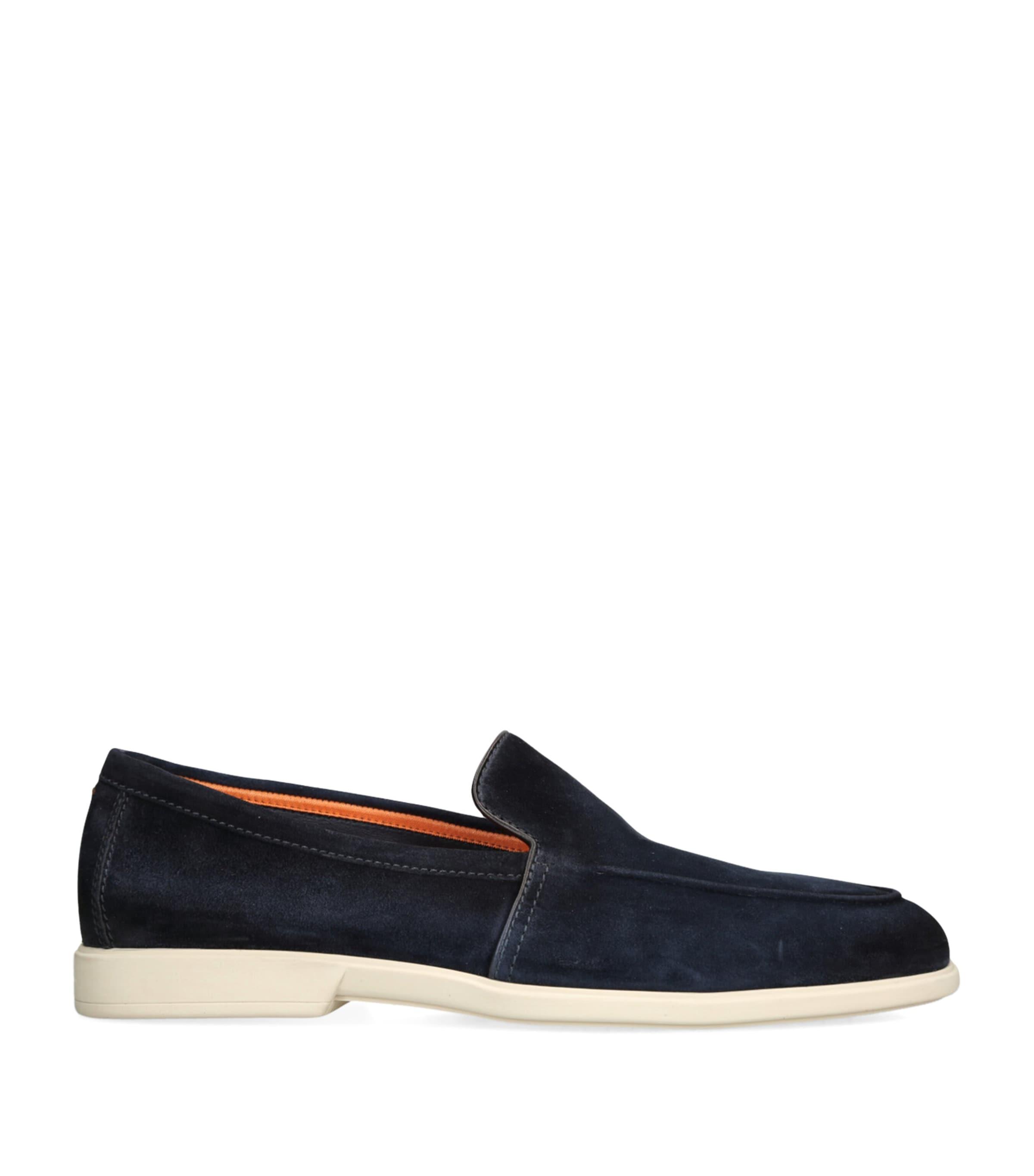 Santoni Suede Malibu Loafers by SANTONI