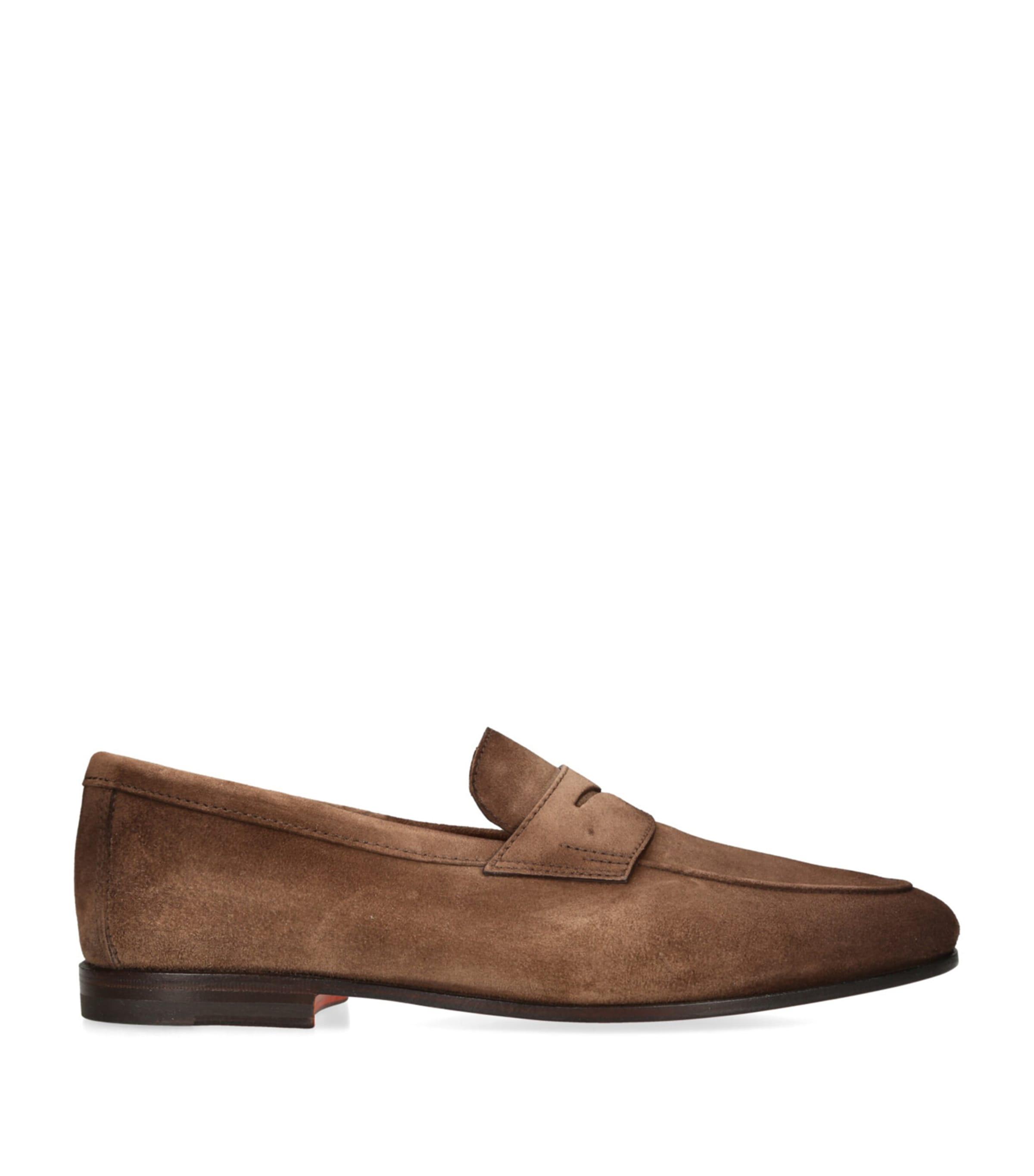 Suede Carlos Penny Loafers by SANTONI