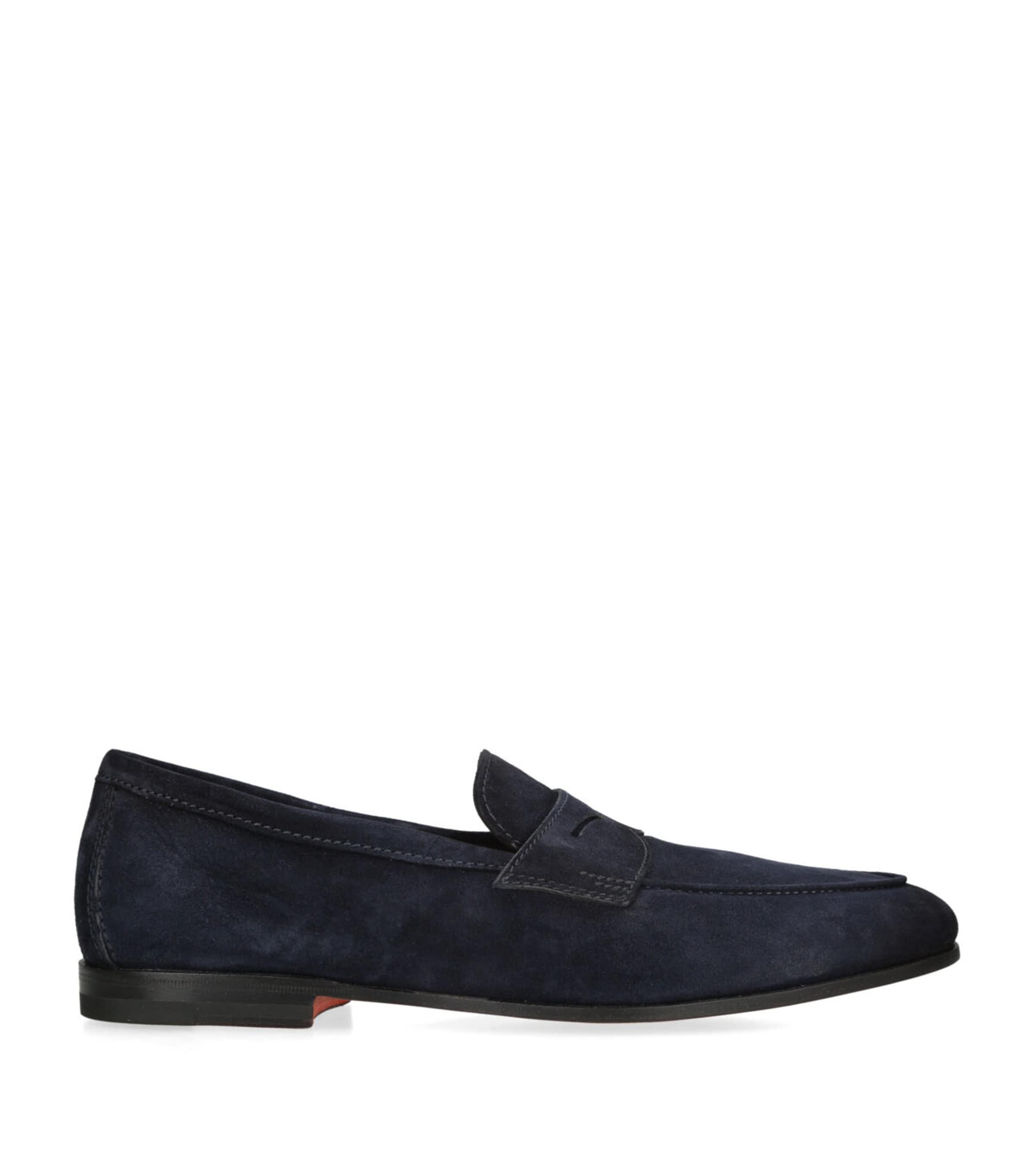 Suede Carlos Penny Loafers by SANTONI