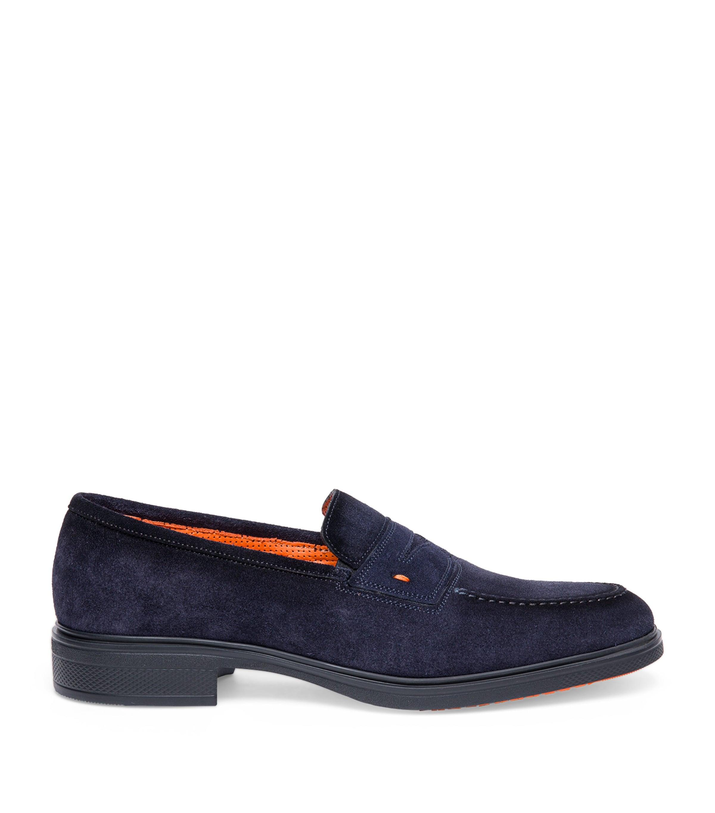 Suede Easy Penny Loafers by SANTONI