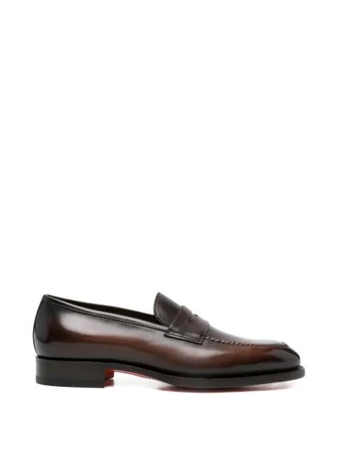 T50 penny-detail loafers by SANTONI