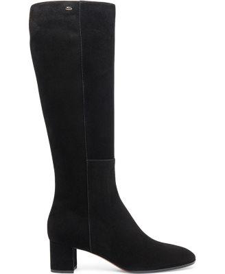 Women's Filed Suede Mid-Heel Boot by SANTONI
