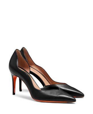 Women's Leather High-Heel Pump by SANTONI