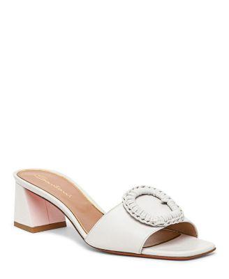 Women's Leather Mid-Heel Sandal by SANTONI