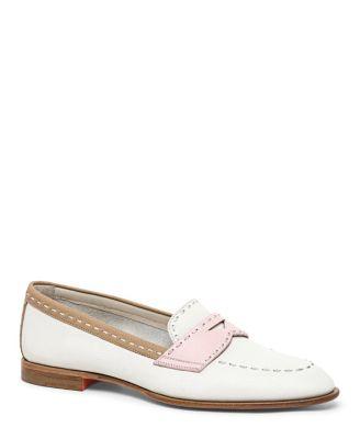 Women's Leather Penny Loafer by SANTONI
