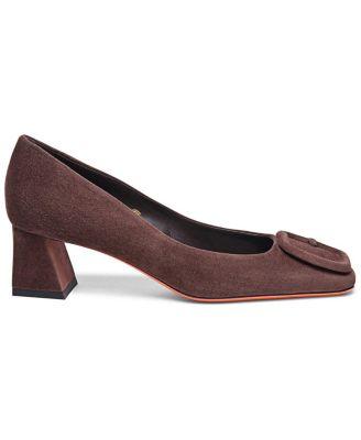 Women's Suede Low-Heel Pump by SANTONI