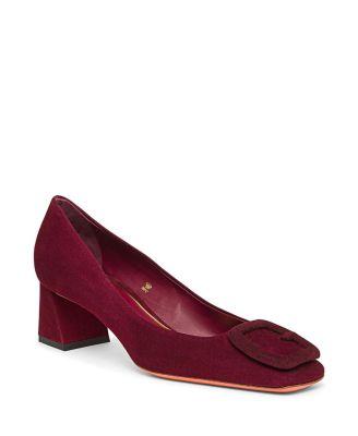 Women's Suede Low-Heel Pump by SANTONI