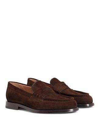 Women's Suede Penny Loafer by SANTONI