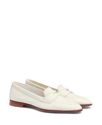 Women's Tumbled Leather Penny Loafer by SANTONI