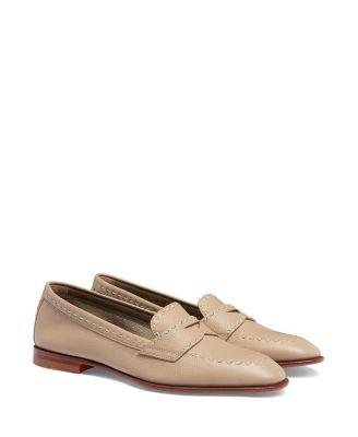 Women's Tumbled Leather Penny Loafer by SANTONI