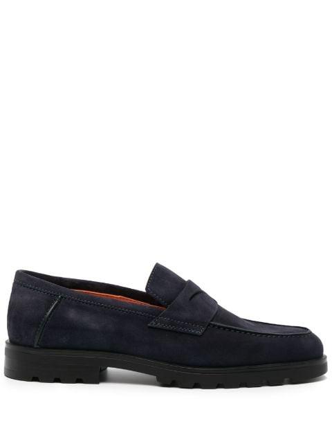 almond-toe penny loafers by SANTONI