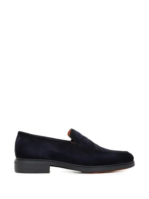 block-heel suede loafers by SANTONI