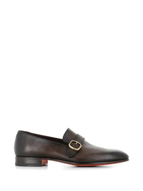 buckle-fastening leather loafers by SANTONI
