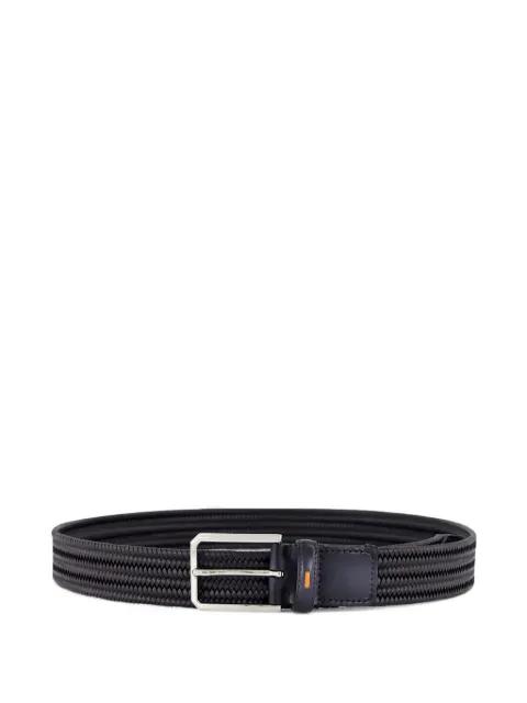 calf-leather braided belt by SANTONI