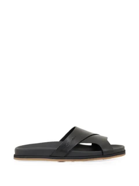 crossover leather sandals by SANTONI