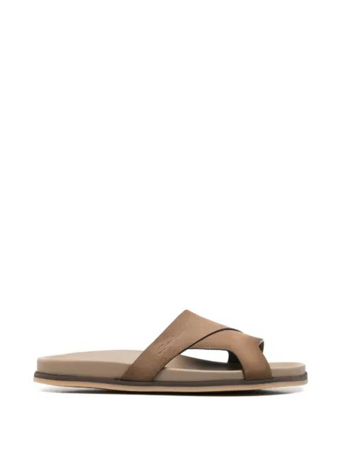 crossover-strap leather sandals by SANTONI