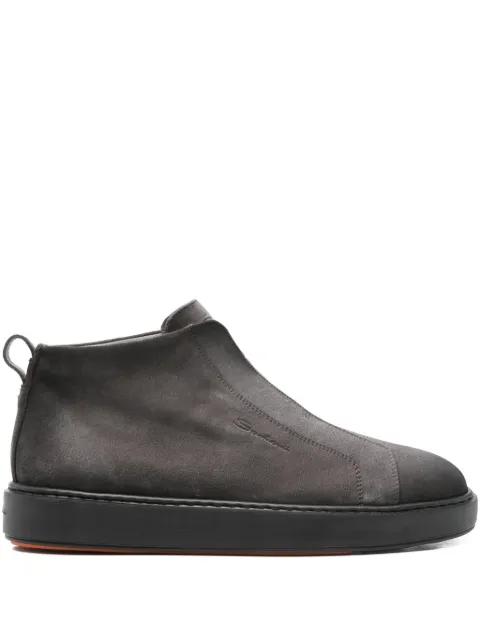 elastic-panel suede sneakers by SANTONI