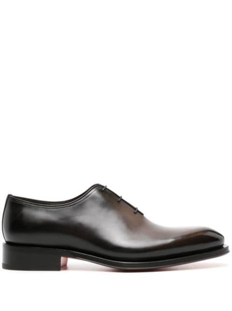 faded-effect leather Oxford shoes by SANTONI