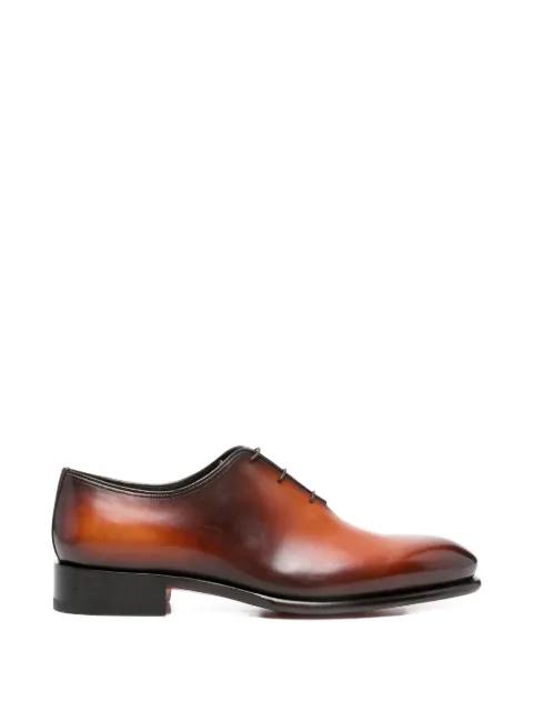 lace-up almond-toe loafers by SANTONI