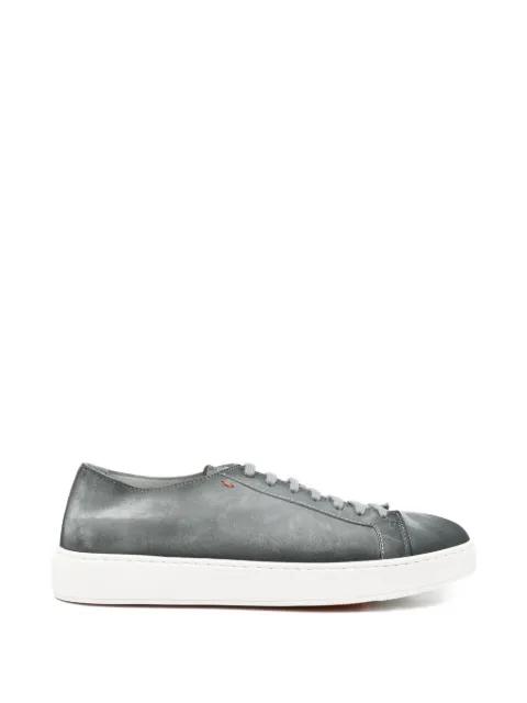 lace-up sued sneakers by SANTONI