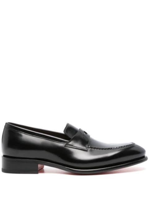 leather penny loafers by SANTONI