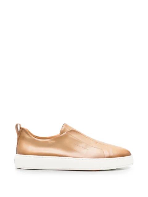 leather slip-on sneakers by SANTONI