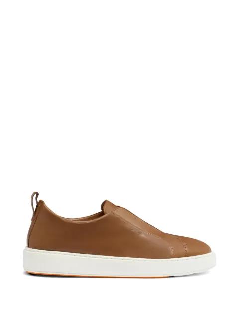 leather slip-on sneakers by SANTONI