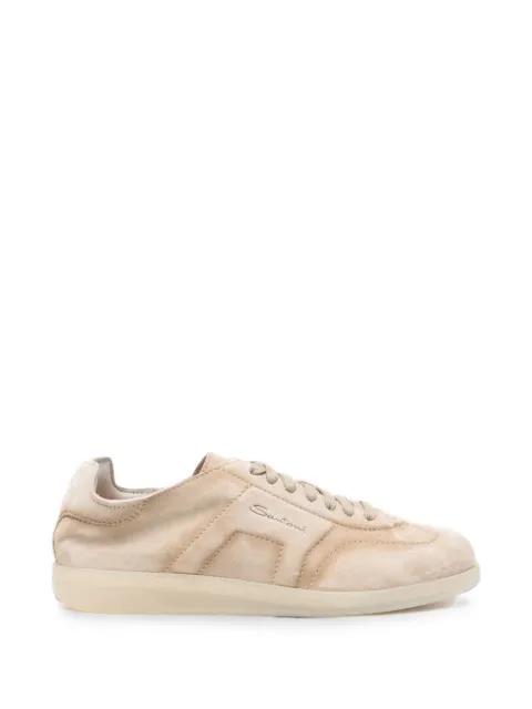 logo-debossed panelled sneakers by SANTONI