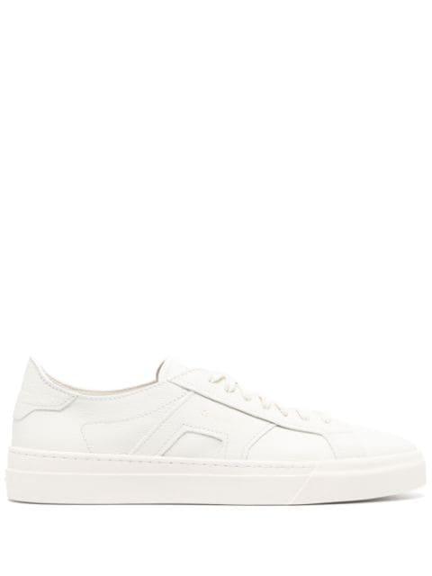 logo-print leather sneakers by SANTONI