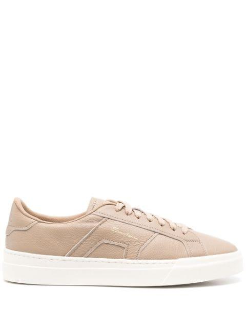 logo-stamp leather sneakers by SANTONI